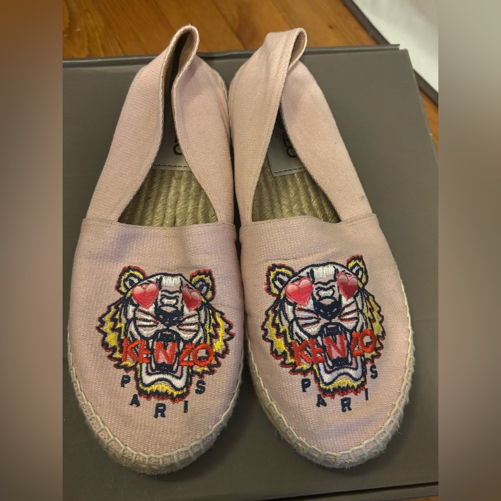 Kenzo Light Pink Canvas Espadrilles